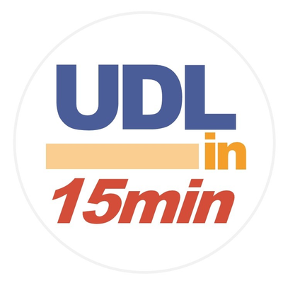 UDL in 15 min podcast logo
